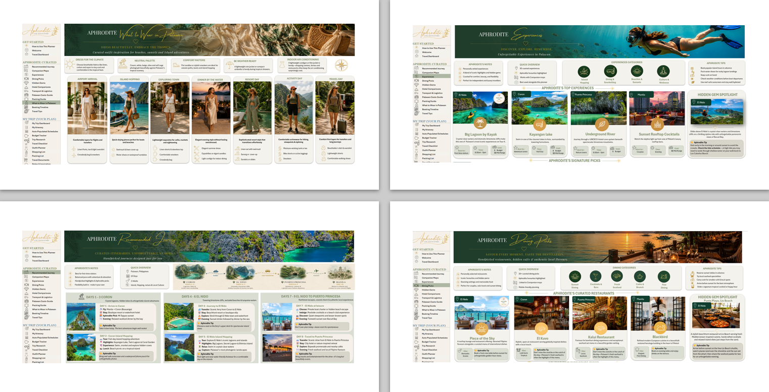 Aphrodite Palawan Travel Planner
